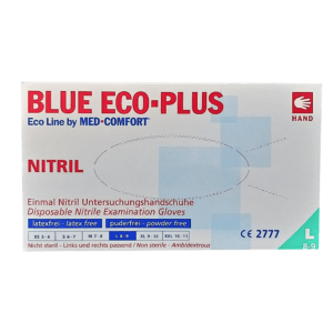 Рукавички оглядові нітрилові нестерильні Blue Eco-Plus